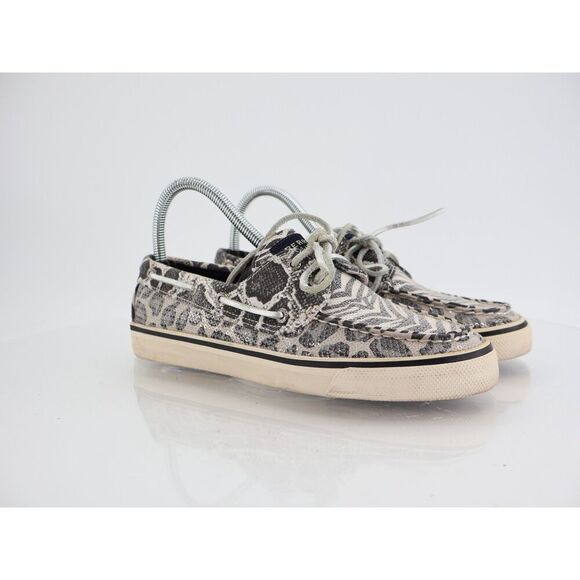 Sperry Top Sider Womens Size 7M Zebra Black & White Sequins Shoes Loafers - Picture 2 of 13